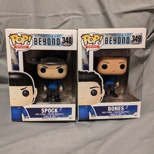 Funko Pop: Star Trek Beyond lot - Spock #348 & Bones #349